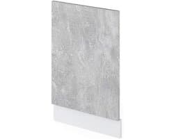 Vaatwasserfrontpaneel - Keukenfront R-Line - Keukenopslag - Verstelbare poten - 45 cm breed - Betonlook