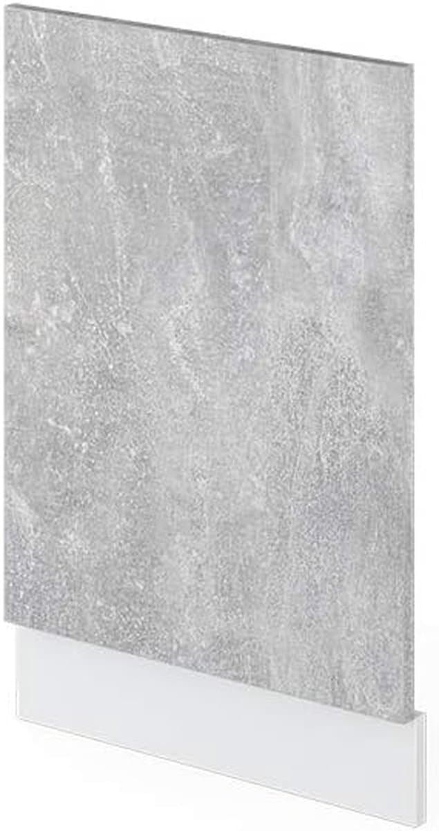 Vaatwasserfrontpaneel - Keukenfront R-Line - Keukenopslag - Verstelbare poten - 45 cm breed - Betonlook — afbeelding 1