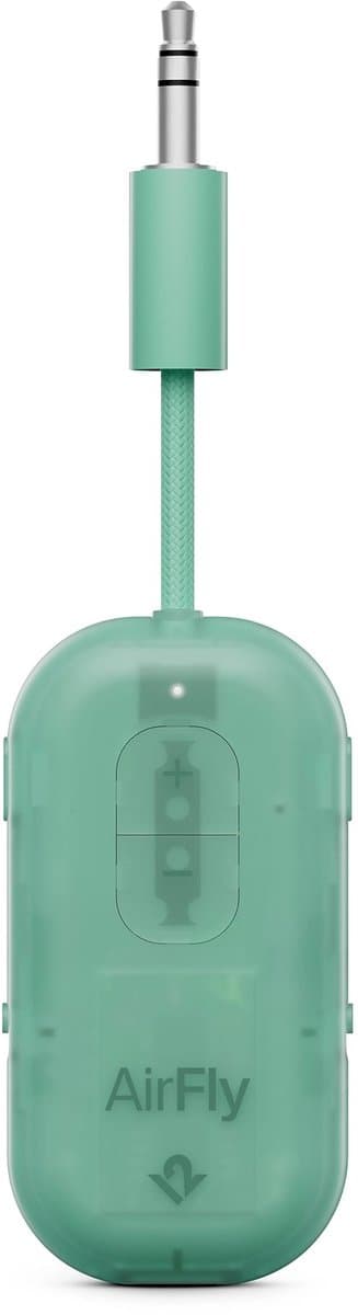 Twelve South AirFly Pro 2 – Geniet van In-Flight Entertainment met Draadloze Hoofdtelefoons – Koppel Twee Sets Draadloze Hoofdtelefoons voor Gedeeld Luisteren – Meer dan 25 Uur Batterijduur - Groen — afbeelding 1