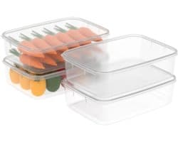 Omgoods - Set van 4 Voedselopslagdozen, 3.5L voor Magnetron en Vriezer
