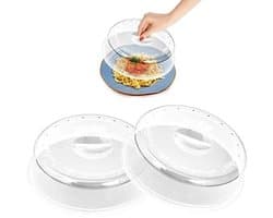 BPA-vrije magnetronklokken voor keuken - 24 cm magnetron deksels (2 stuks)