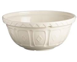 Mengkom 29 cm - Crème, 4 L, Hoge Kwaliteit, Schokbestendig Keramiek, Perfect voor Brood-, Taart- en Pizzadeeg
