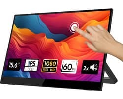 Logicom Nomad Touch - Portable Monitor - Full hd - Touch - 15,6" - ips scherm - usb-C & Mini Hdmi - Kickstand - zwart