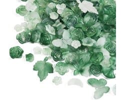 100 gram groene matte acryl kralen mix met bloemen, bogen, vlinders en bladeren voor het maken van unieke DIY sieraden en creatieve projecten