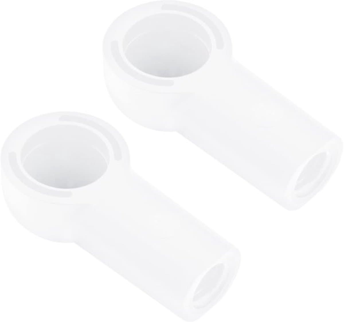 2 stuks vervangende eindkap voor bovenste duwstanggewricht 98656127902, compatibel met Porsche Boxster 986 987 bovenste ondersteuningsbeugel, duwstangkogelgewrichtadapters, wit — afbeelding 1
