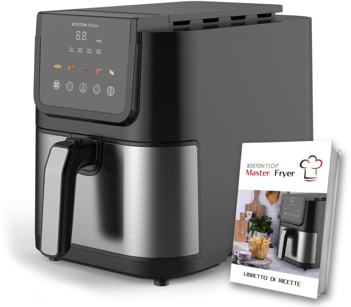 SnelShoppen - Master Fryer Airfryer 5L 1500W - 5 Programma's, LED-Display, Touch-Bediening, Instelbare Temperatuur, PFAS-vrije Keramische Coating, 35% — afbeelding 1