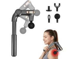 Massagepistool - Spierontspanningsapparaat - Spierherstel - Uittrekbare handgreep - 1500 mAh - Zwart
