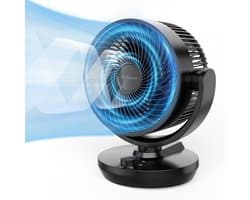 Tafelventilator Stil – Luchtcirculator – 3 Snelheden – Oscillerend – 20 cm – 33W Zwart