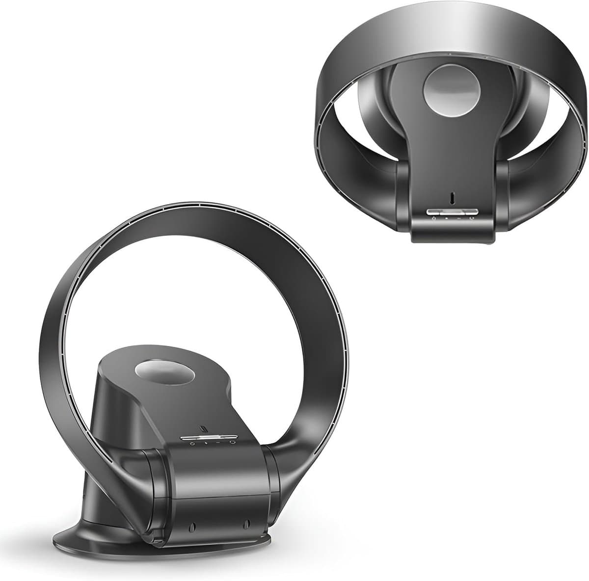 Bladeless Wandventilator - Wandventilator Afstandsbediening - Thuis Gebruiken - Stille Borstelmotor - 34 cm - Zwart — afbeelding 1