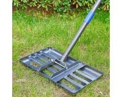 SnelShoppen - Professionele Grasmaaier Riek - Zwart Metaal - 152 cm - Efficiënt Grondniveaueren - Glad Randontwerp - Tuin Gereedschap voor Perfecte Gr