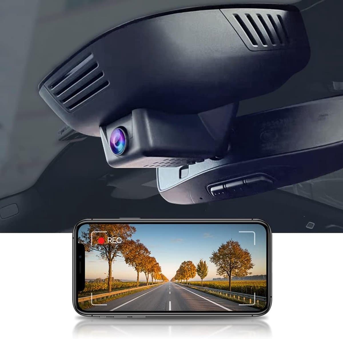SnelShoppen - Dash Cam 4K voor Volvo XC60 S90 V90 2022 2023 2024 2025 - UHD Video 2160P, Nachtzicht, OEM Fit, 64GB Kaart, WiFi, Auto Accessoires — afbeelding 1