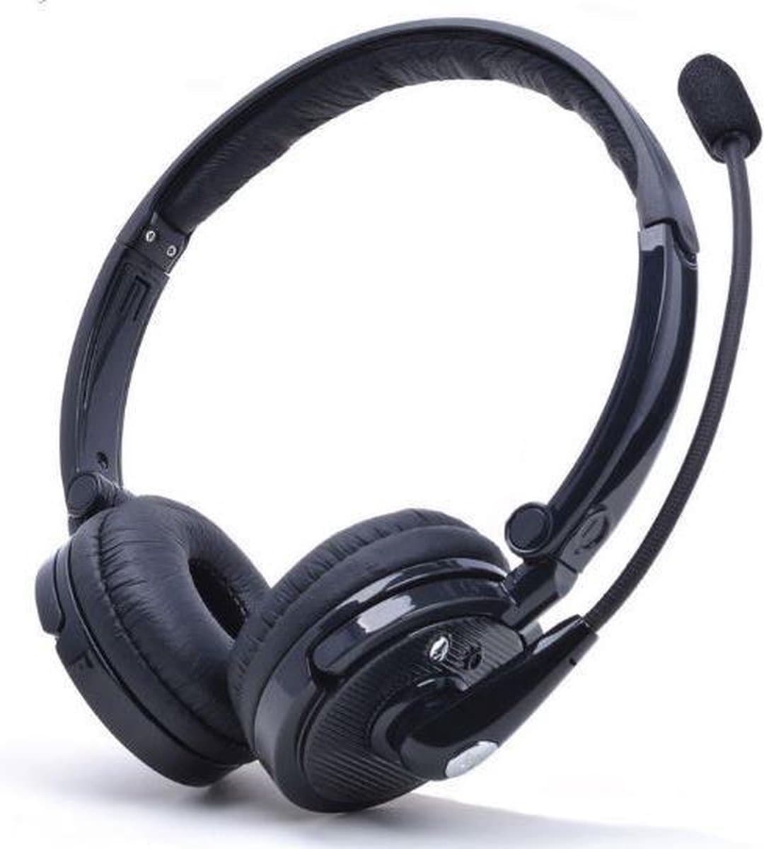 Tech Supplies - Draadloze on-ear Bluetooth Koptelefoon, Headset met flexibele microfoon - zwart — afbeelding 1