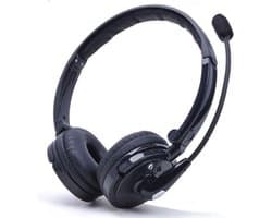 Tech Supplies - Draadloze on-ear Bluetooth Koptelefoon, Headset met flexibele microfoon - zwart