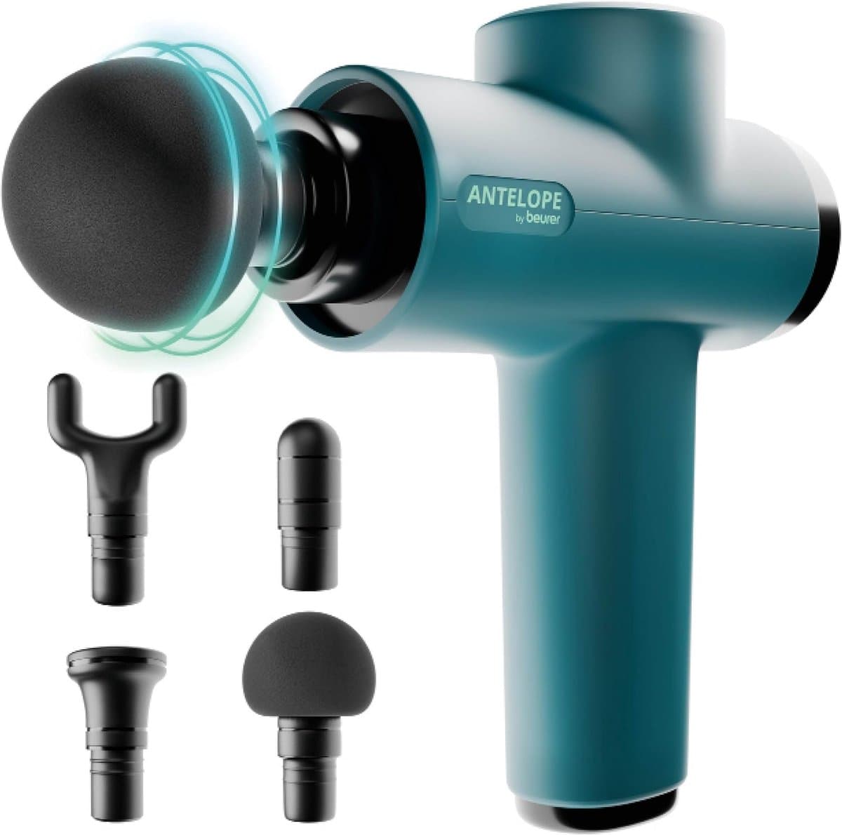 Thijox - Boom Massagepistool - Compact Spiermassageapparaat met 4 Opzetstukken, Krachtige Triggerpointmassage, 5 Intensiteitsniveaus, Batterij voor On — afbeelding 1