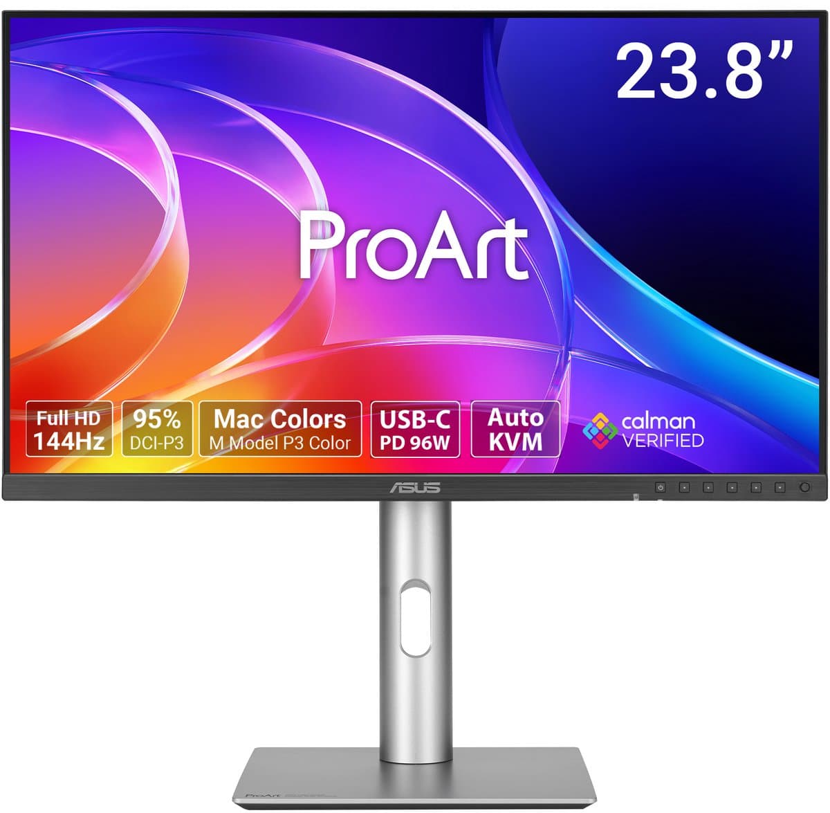 ASUS ProArt Display PA249CGV - FHD Grafisch Design Monitor - 95% DCI-P3, kleurnauwkeurigheid ΔE < 2 - USB-C 96W - USB Hub - 144Hz - 24 Inch — afbeelding 1