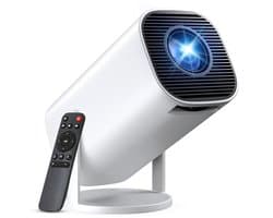 Mini-beamer, smart projector, Full HD 1080P, kleine beamer thuisbioscoop met WiFi 6 en Bluetooth 5.2, ondersteunt - ShopVlot