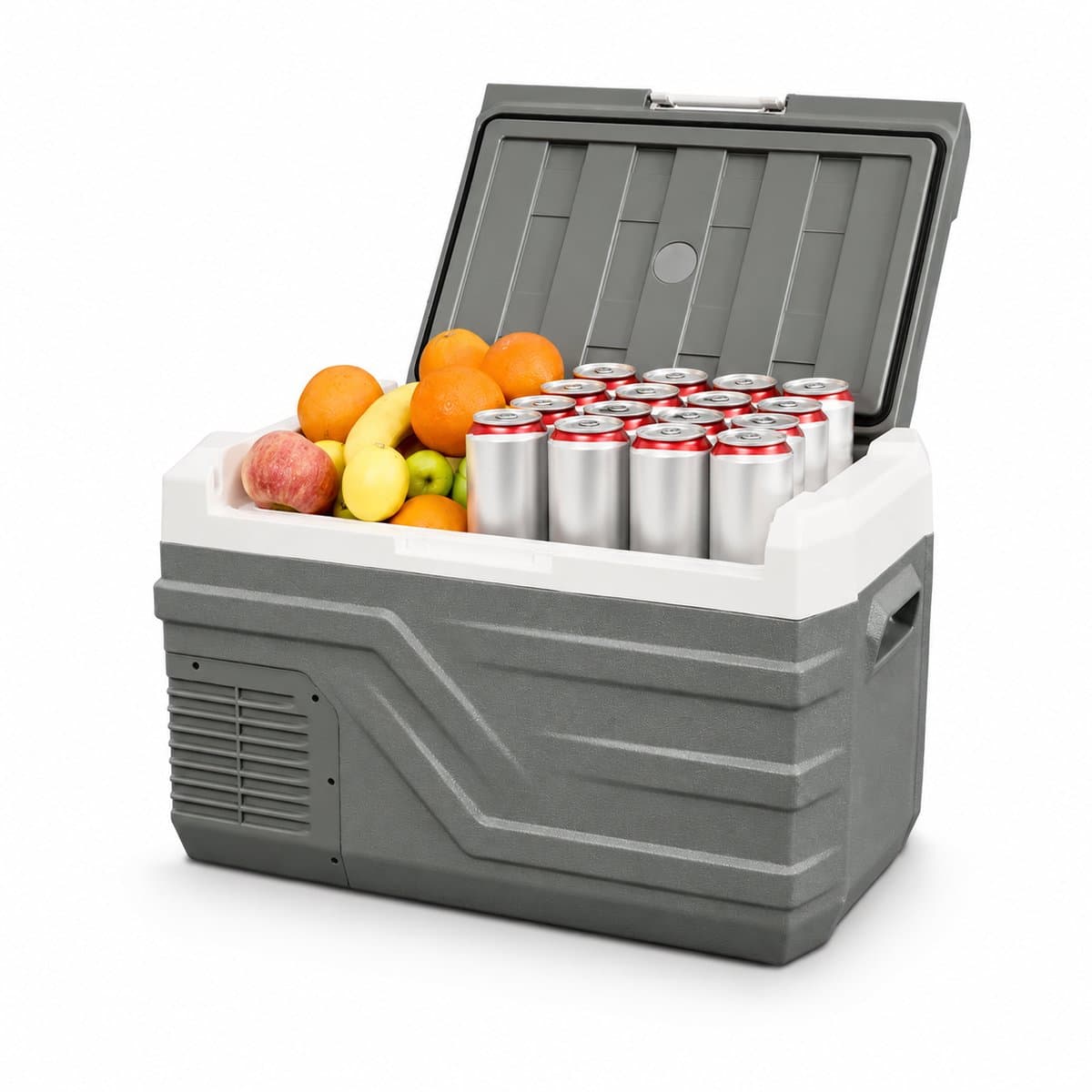 Reky Koelbox - Elektrische koelbox - Koelkast - Koelkast tafelmodel - Auto koelkast - Vriezer - Compressor - Grijs - 12V - 25L — afbeelding 1