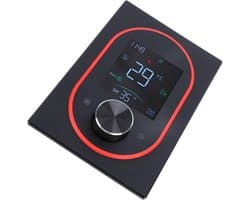 Slimme Thermostaat - Temperatuurregelaar - Comfortabel Huis - App Bediening - LCD Touchscreen - Zwart