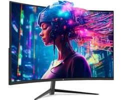 Z-EDGE 27-inch Curved Gaming Monitor UG27 - FHD 1920x1080P - 200Hz - MPRT 1ms - HDMI 2.0 & DisplayPort 1.4 - Zwart