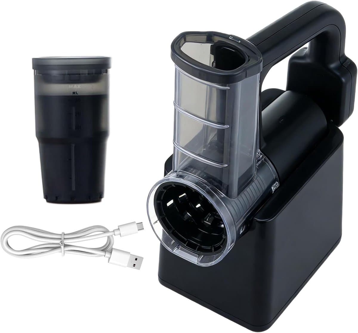 Elektrische Groentehakselaar - Keukenmachine - Maaltijdbereiding - Eén-hand bediening - 23L x 23B cm - Zwart — afbeelding 1