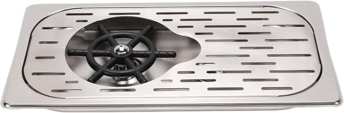 Bekerwasmachine Roestvrijstaal - Glazen Spoeler Keuken - Snel Glazen Reinigen - Hogedruk Waterstralen - 32.8x17.5cm - Zilver — afbeelding 1
