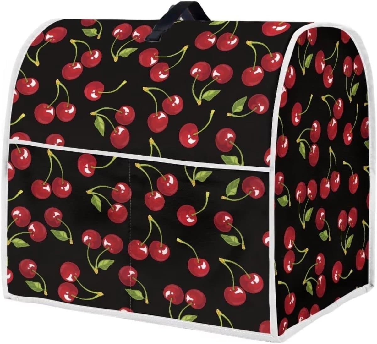 Mixerhoes Keukenmachine - Blenderhoes Beschermhoes - Keuken Organisatie - Met Opbergvak - Past op 6-8 liter - Fruit Cherry — afbeelding 1