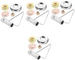 Grasmaaier Schijven Set - Onkruidverwijderaar Accessoires - Gazon Onderhoud - Duurzaam IJzer Koper - 4 Stuks - Grijs