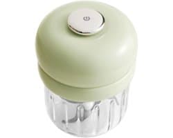 Elektrische Voedselhakker - Mini Keukenmachine - Snel Ingrediënten Verwerken - Compact en Draagbaar - 14.5 x 11.2 cm - Wit