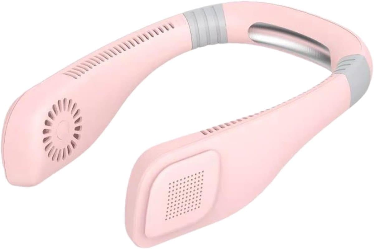 Nekventilator airconditioner, nekventilator draagbare ventilator om de nek | Handsfree nekventilator voor persoonlijke koeling, lezen, sporten, werken, kamperen, wandelen, vissen - roze — afbeelding 1