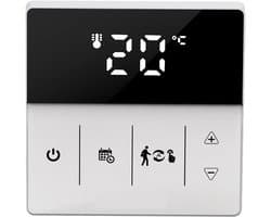 Slimme WIFI Thermostaat - App Gestuurd - Comfort Thuis - Spraakbediening - 90-240V - Zwart Wit