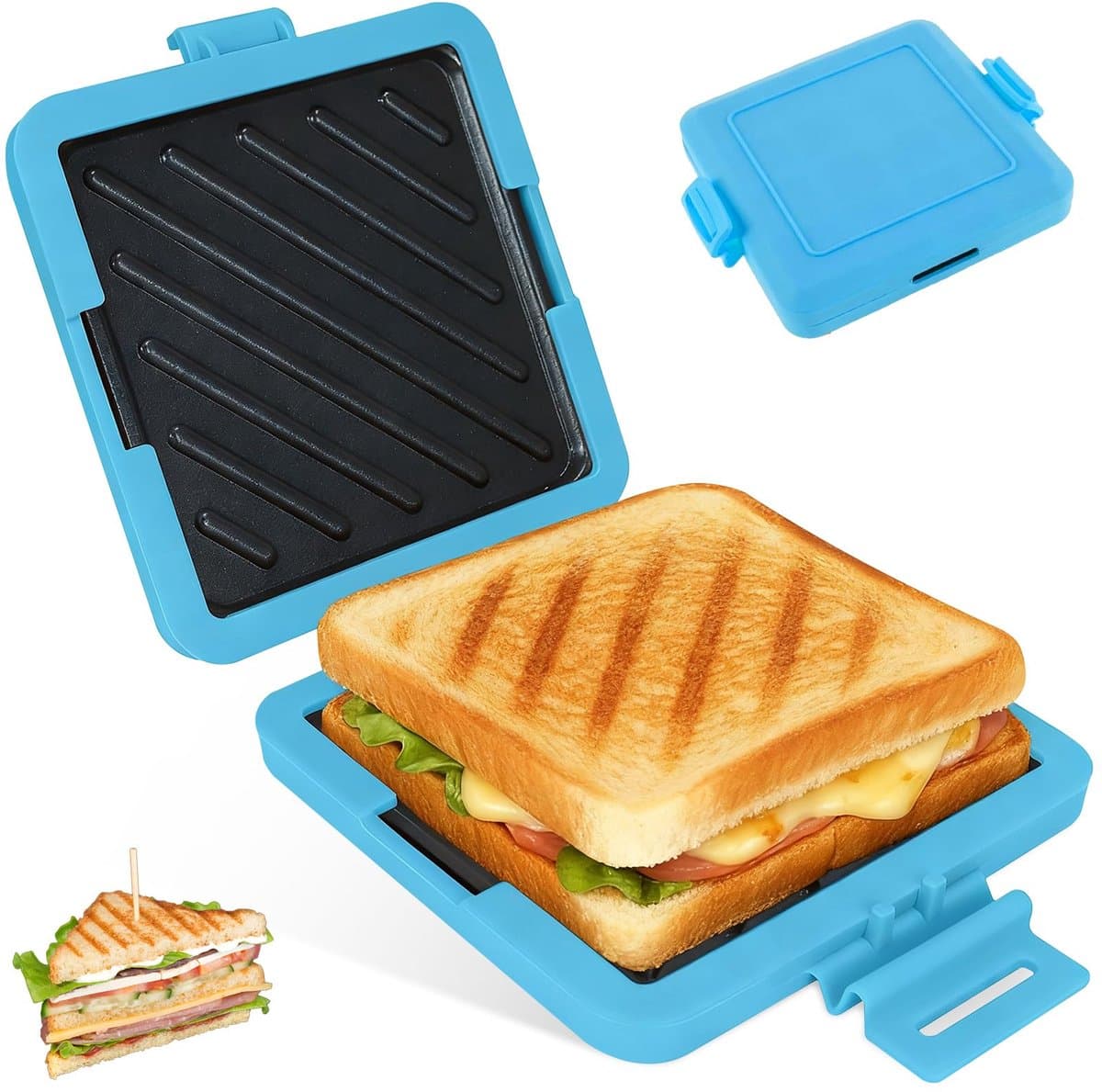 SnelShoppen - Magnetron Toastie Maker voor Croque-Monsieur, Siliconen Sandwichmaker, Vaatwasserbestendig, Draadloze Magnetron, Ideaal voor Kantoor, Ee — afbeelding 1
