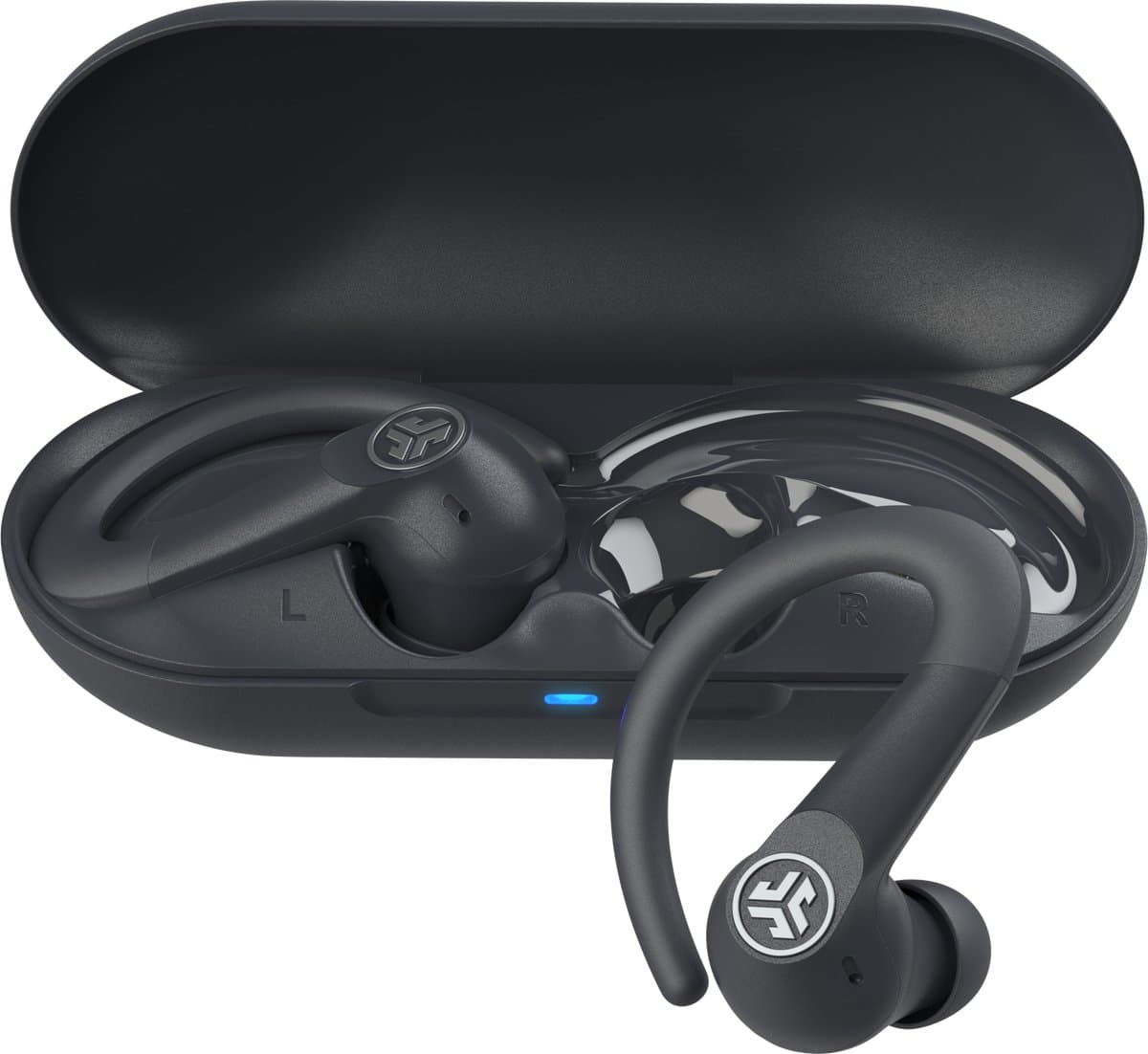 JLab Go Sport ANC Draadloze Sport Oordopjes - Active Noise Cancelling Oortjes Draadloos - 35 uur Batterij - Bluetooth - IP55 Zweetbestendig - In Ear - Hardlopen - Zwart — afbeelding 1