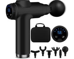 Massagepistool - Spierherstel Gun - Spierontspanning Na Sport - 32 Snelheden LCD - 15x5x20 cm - Zwart