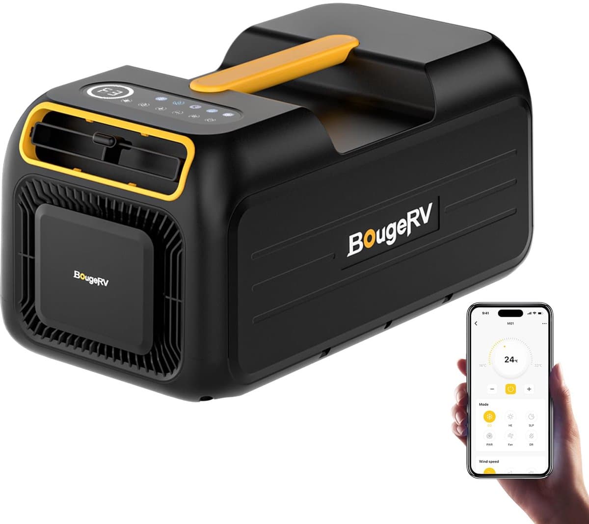 Mobiele airco 3500 BTU draagbare camping airconditioner met app bediening 5-in-1 klimaatapparaat voor tent camper en busje — afbeelding 1
