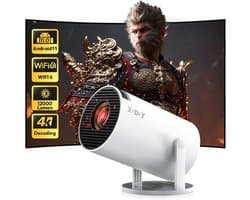 Mini Beamer - Wit - Native 720P HD - Ondersteunt 4K/1080P - Voor Thuisbioscoop