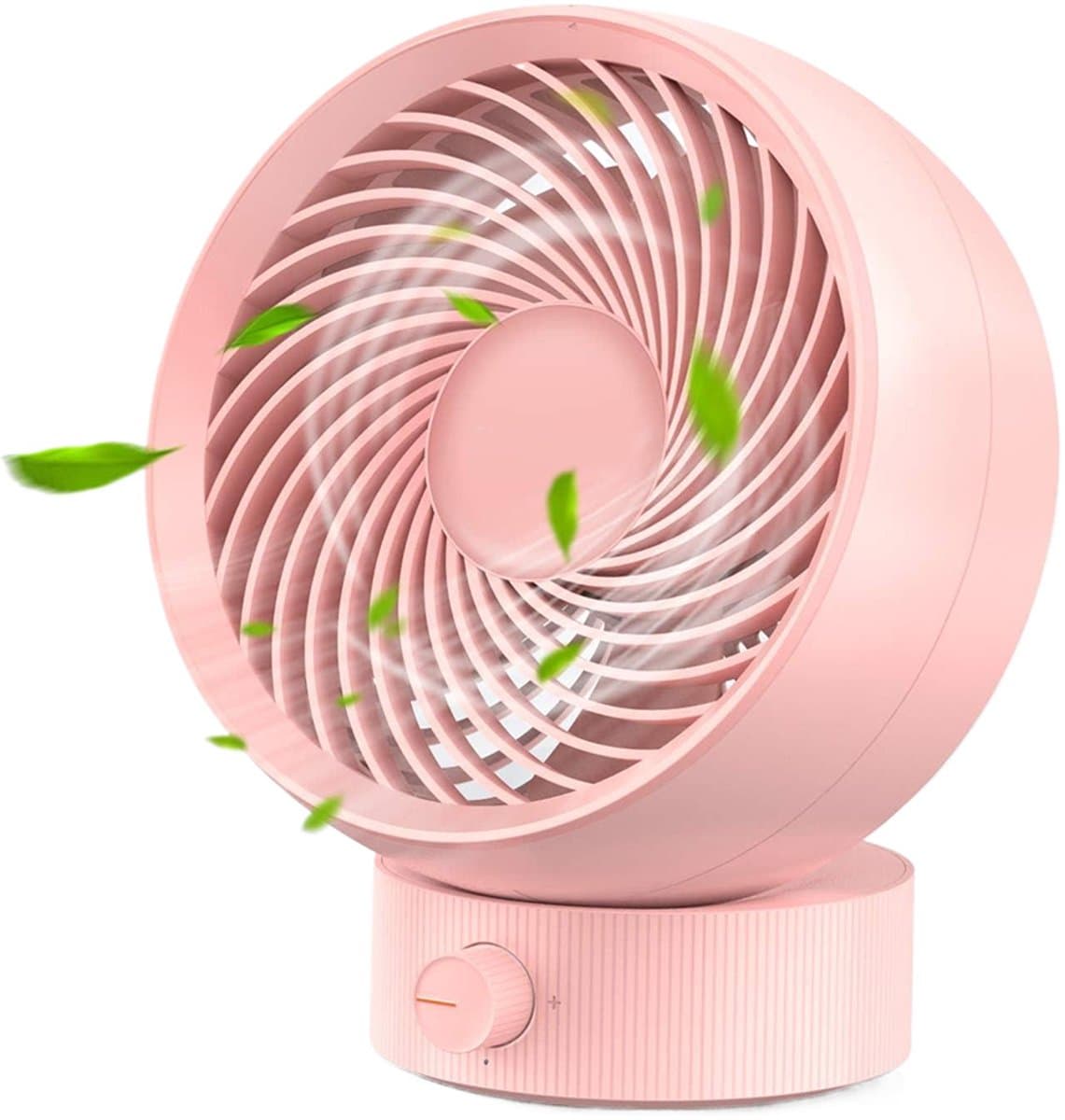Tafelventilator, USB-ventilator, mini-ventilator – klein, stil, traploos regelbare snelheid, 20° verstelbaar, geluidsarm, eenvoudig mee te nemen (voor kantoor of thuis) — afbeelding 1