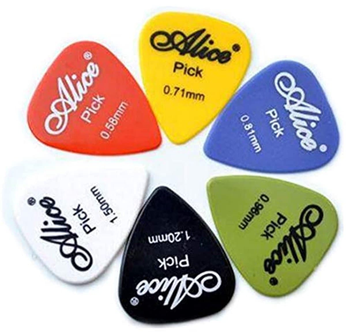 30x Plectrums - Gitaar plectrum set - Guitar picks - Plectra - Gitaar accessoires - Plektrums - Picks voor gitaar - 6 diktes - Kleurenmix - Muziek accessoires - Gitaarspelen - Gitarist - Jonyx — afbeelding 1