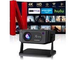 Mini Projector 720P - Android 11 Projector - WiFi 6 Beamer - Bluetooth 5.0 - Compact Design – Automatische Keystonecorrectie – Korte Projectieafstand – Draadloze Schermspiegeling - Thuisbioscoop - 120 inch - Zwart