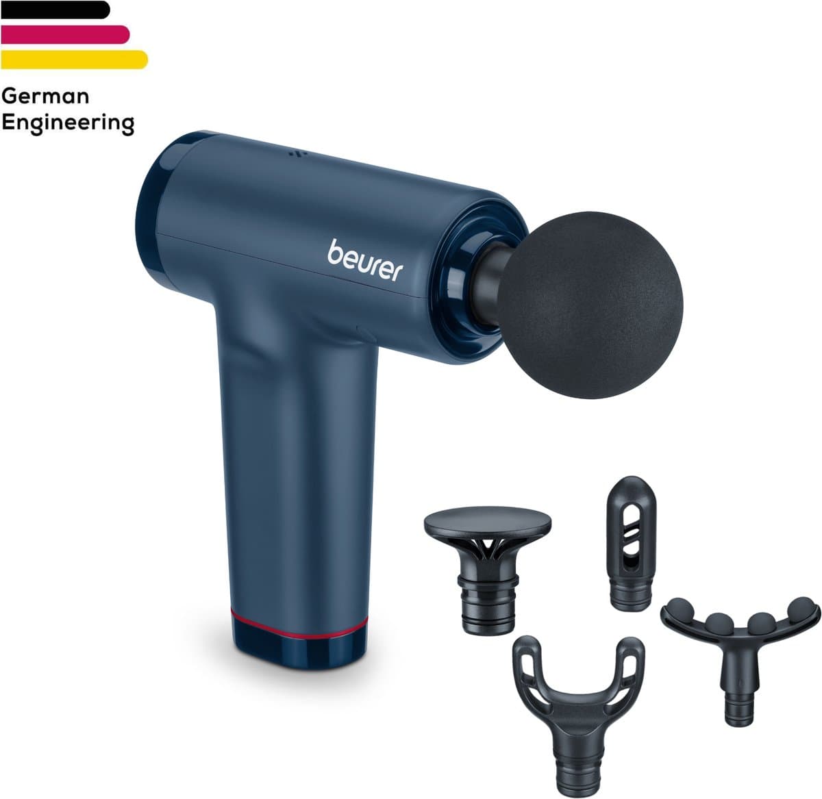 Beurer MG 97 PowerReload Compact Massage Gun – Massage Apparaat & Massagepistool voor Spieren – 5 Standen – 5 Opzetstukken – 10 mm Amplitude – Tot 4 Uur Accu – 3 Jaar Garantie — afbeelding 1