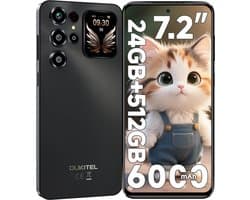 OUKITEL C68 Plus Smartphone 4G-24RAM-512 GB Opslag-6000 mAh Accu-Android 15-Dubbel Beeldscherm
