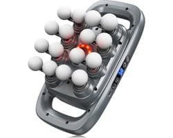 Massagepistool - Zwart - 16 Massagetoebehoren - Met Rood Licht en Oplaadbare Batterij - Voor Spierverlichting en Ontspanning