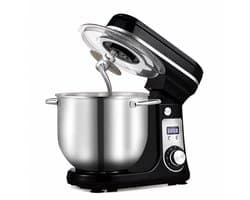 Brandistry - Keukenmachine - Keukenmixer - Mixer - Blender - Mixer Met Mengkom - Stille Motor - 1200 Watt - 6 Liter - Zwart