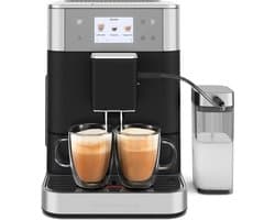 KitchenAid Volautomatische Espressomachine KF7 - 20+ recepten en melkopschuimer - 2 kopjes tegelijk vullen - Vulkaanzwart
