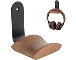 Hoofdtelefoonhouder met Brede Steun - Houten Koptelefoonstandaard voor Gaming en Over-Ear Headsets