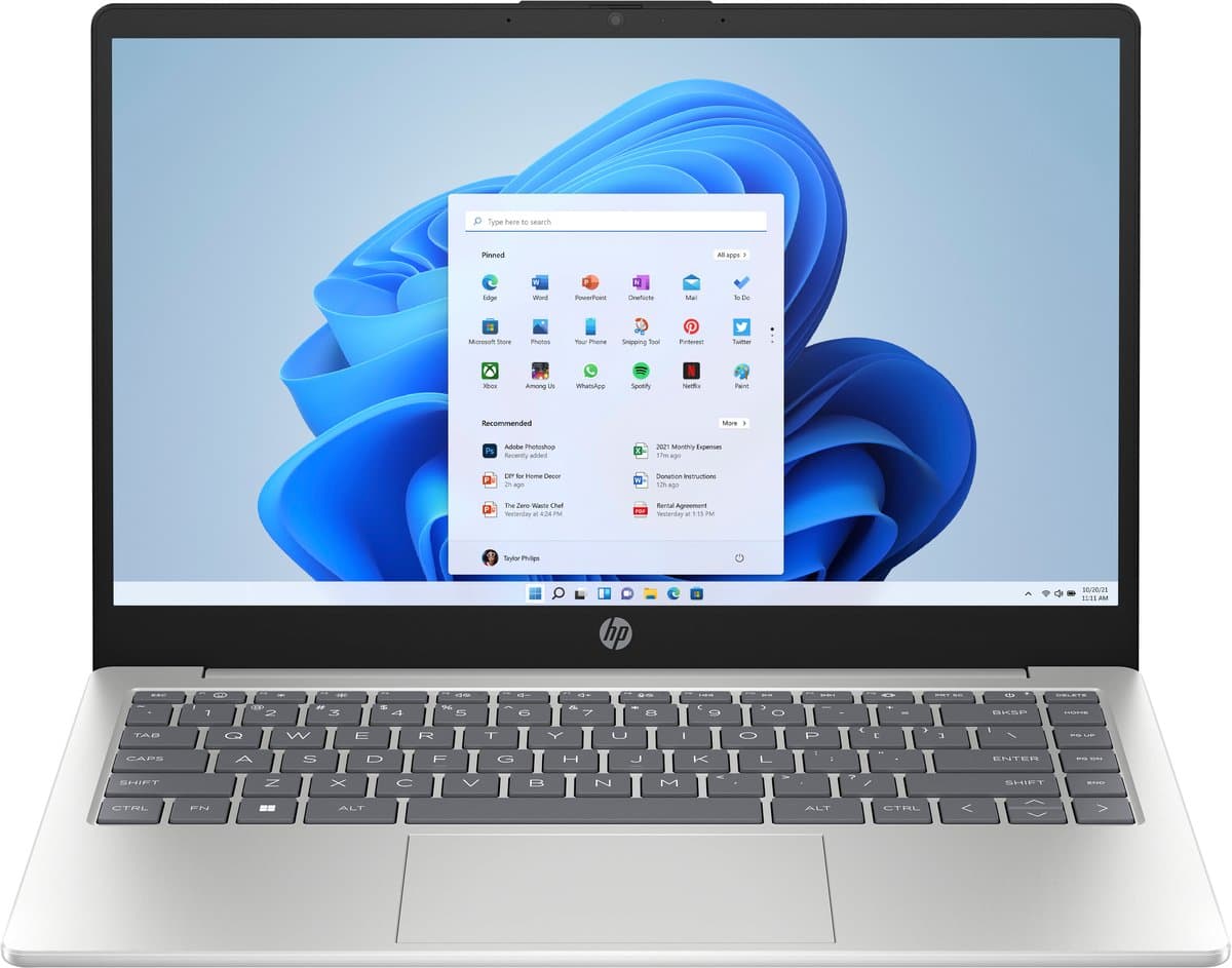 HP Laptop 14‑ep0655nd - 14.0" - 1920 x 1080 Full HD - Intel Core 5 120U - 16 GB DDR4 - 512 GB SSD - Intel Graphics - Wi‑Fi 6 - Windows 11 Home - Qwerty - Zilver — afbeelding 1
