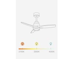Plafondventilator met LED-licht en wand- en afstandsbediening - 40 W, Ø 112 cm, 6 snelheden, timer, zomer-winterfunctie
