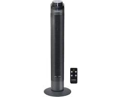 Torenventilator Zwart 50W met 3 Snelheden, Timer en Afstandsbediening - Ventilator