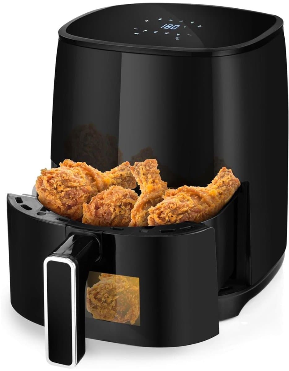 RVV® Mini airfryer - Airfryer - Airfryer klein - Zwart - 25cm x 30cm x 35cm — afbeelding 1