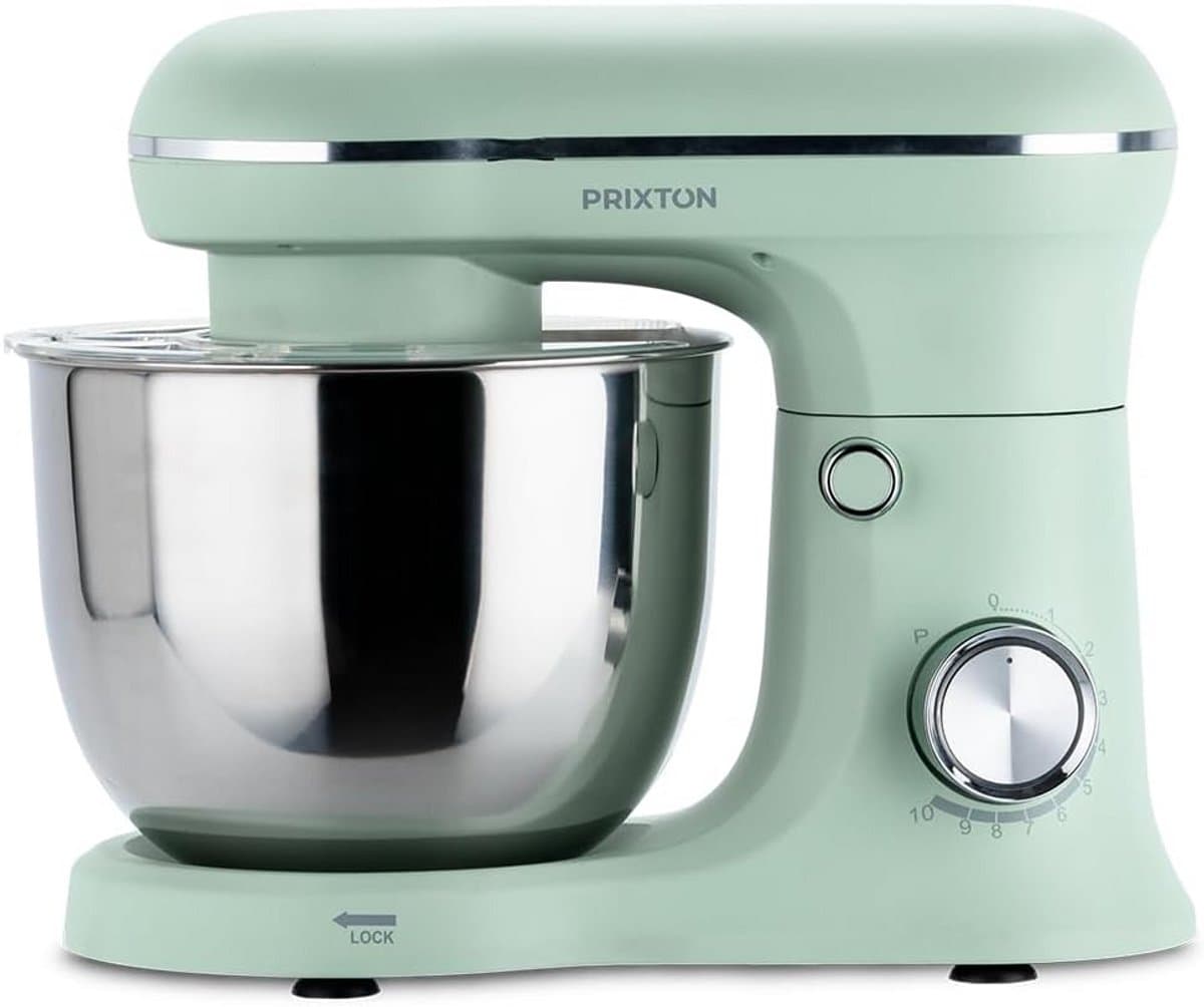 Krachtige Kneedmachine 1500W met 5L RVS Kom - 10 Snelheden Mixer voor Bakken — afbeelding 1