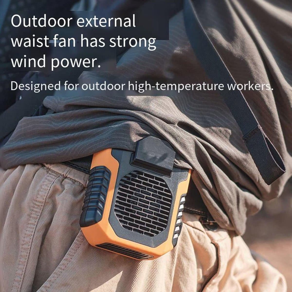 Draagbare Tailleclip Ventilator - USB Oplaadbaar, Mini Halsventilator voor T-shirts en Jassen — afbeelding 1